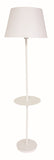 Vernon 3-bulb Floor Lamp with Table in White