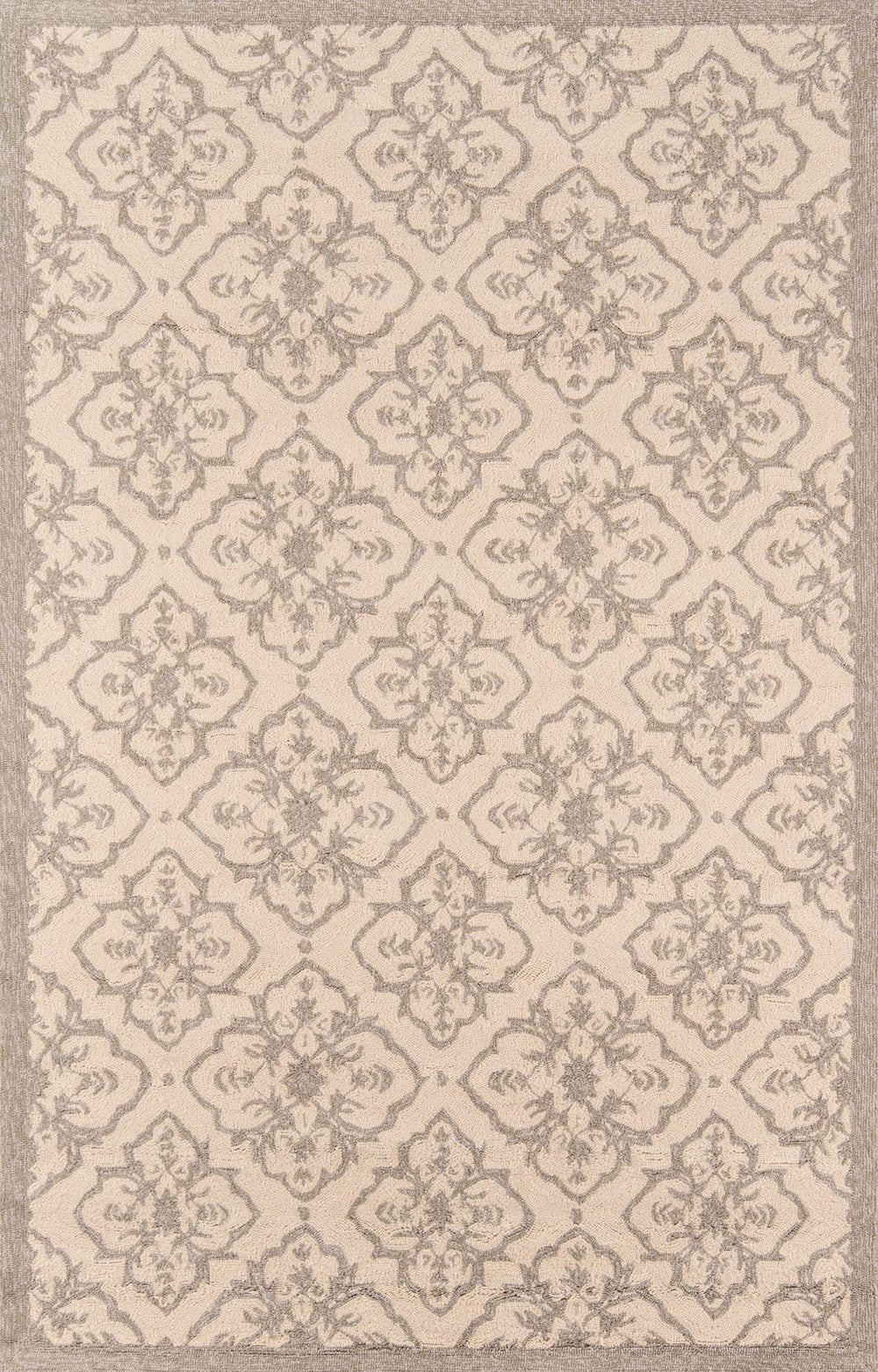 Momeni Veranda VR-22 Hand Hooked Transitional Geometric Indoor/Outdoor Area Rug Taupe 9' x 9' Round VERANVR-22TAU900R