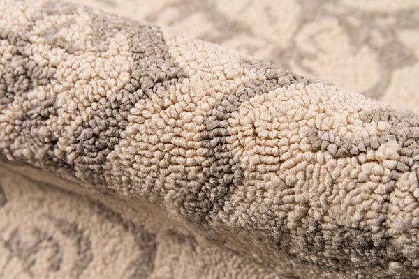 Momeni Veranda VR-22 Hand Hooked Transitional Geometric Indoor/Outdoor Area Rug Taupe 9' x 9' Round VERANVR-22TAU900R