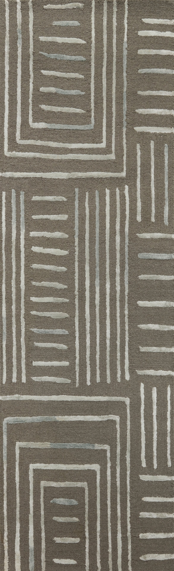 Loloi Verve VER-02 73% Wool, 27% Viscose Pile Hand Tufted Contemporary Rug VERVVER-02GYMI93D0