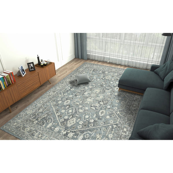 AMER Rugs Vestige VES-2 Hand-Tufted Oriental Transitional Area Rug Blue 3'6" x 5'6"