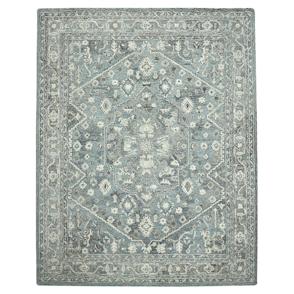 AMER Rugs Vestige VES-2 Hand-Tufted Oriental Transitional Area Rug Blue 3'6" x 5'6"