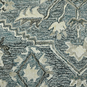 AMER Rugs Vestige VES-2 Hand-Tufted Oriental Transitional Area Rug Blue 3'6" x 5'6"