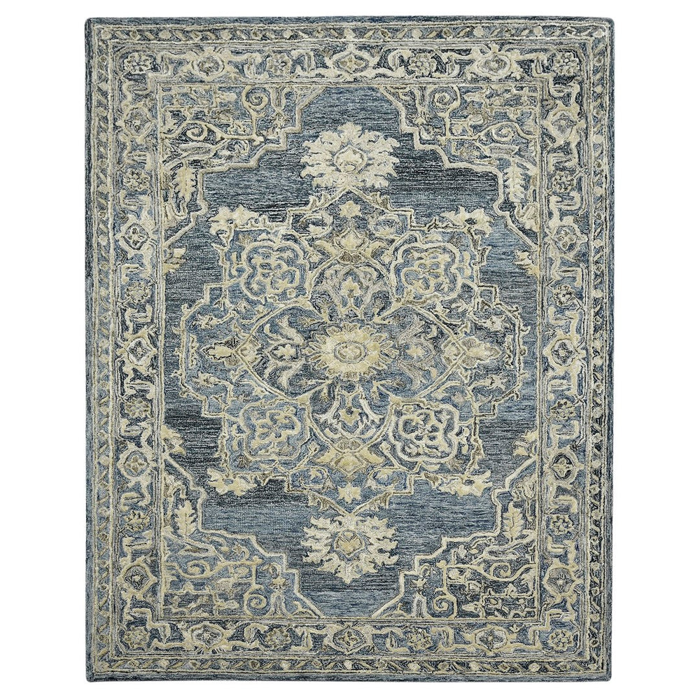 AMER Rugs Vestige VES-6 Hand-Tufted Oriental Transitional Area Rug Blue/Taupe 3'6" x 5'6"