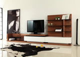 VIG Furniture Modrest Jefferson Modern Walnut and White High Gloss TV Unit VGBB662N-WAL