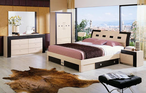 VIG Furniture Concorde Modern Queen Bedroom Set with Storage and Mattress VGERCONCORDE-HS-SET-Q