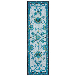 Trans-Ocean Liora Manne Visions IV Palazzo Contemporary Indoor/Outdoor Handmade 100% Polyester Rug Azure 2'3" x 8'