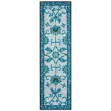 Trans-Ocean Liora Manne Visions IV Palazzo Contemporary Indoor/Outdoor Handmade 100% Polyester Rug Azure 2'3" x 8'