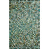 Trans-Ocean Liora Manne Visions V Arch Tile Contemporary Indoor/Outdoor Handmade 100% Polyester Rug Lapis 8' x 10'