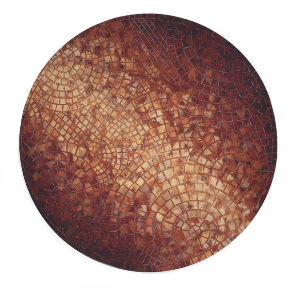 Trans-Ocean Liora Manne Visions V Arch Tile Contemporary Indoor/Outdoor Handmade 100% Polyester Rug Red 8' Round