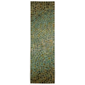 Trans-Ocean Liora Manne Visions V Arch Tile Contemporary Indoor/Outdoor Handmade 100% Polyester Rug Lapis 2'3" x 8'