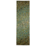 Trans-Ocean Liora Manne Visions V Arch Tile Contemporary Indoor/Outdoor Handmade 100% Polyester Rug Lapis 2'3" x 8'