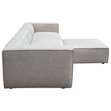 Vice 4PC Modular Sectional in Barley Fabric with Ottoman by Diamond Sofa