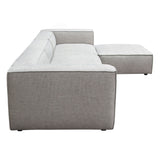 Vice 4PC Modular Sectional in Barley Fabric with Ottoman by Diamond Sofa