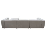 Vice 4PC Modular Sectional in Barley Fabric with Ottoman by Diamond Sofa