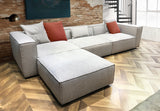 Vice 4PC Modular Sectional in Barley Fabric with Ottoman by Diamond Sofa