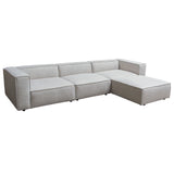 Vice 4PC Modular Sectional in Barley Fabric with Ottoman by Diamond Sofa