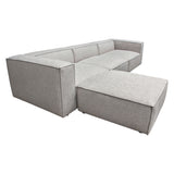 Vice 4PC Modular Sectional in Barley Fabric with Ottoman by Diamond Sofa