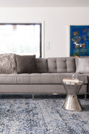 Loloi Viera VR-06 84% Polypropylene, 16% Acrylic Power Loomed Contemporary Rug VIERVR-06LBGY8BC5