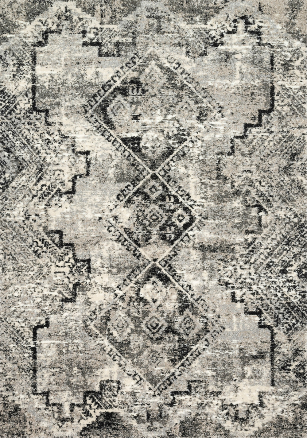 Loloi Viera VR-10 84% Polypropylene, 16% Acrylic Power Loomed Contemporary Rug VIERVR-10GYBL8BC5