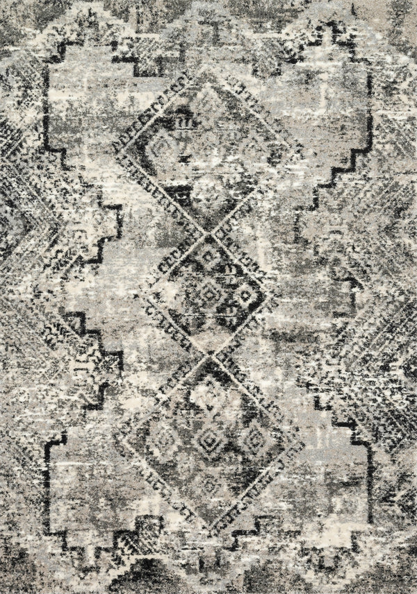 Loloi Viera VR-10 84% Polypropylene, 16% Acrylic Power Loomed Contemporary Rug VIERVR-10GYBL8BC5