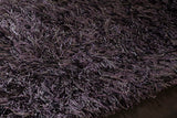 Chandra Rugs Vilma 100% Polyester Hand-Woven Contemporary Shag Rug Purple 9' x 13'