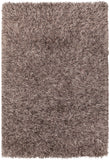 Chandra Rugs Vilma 100% Polyester Hand-Woven Contemporary Shag Rug Stone 9' x 13'