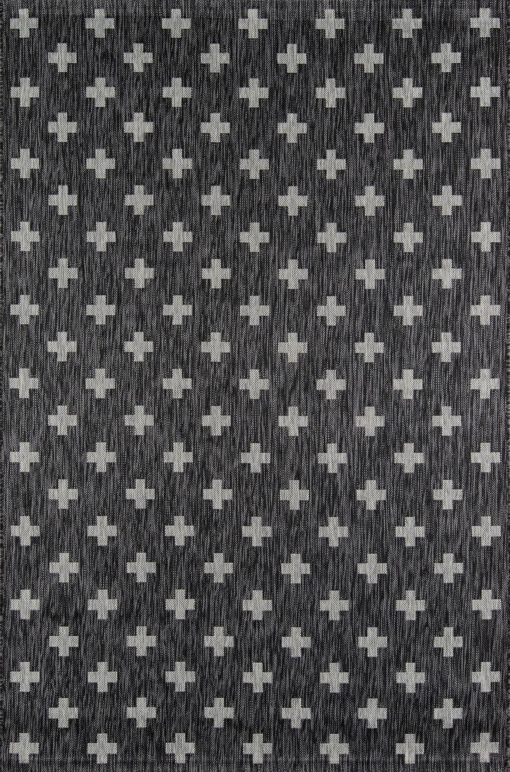 Momeni Novogratz Villa VI-01 Machine Made Contemporary Geometric Indoor/Outdoor Area Rug Charcoal 9'3" x 12'6" VILLAVI-01CHR93C6