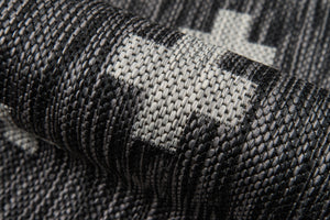 Momeni Novogratz Villa VI-01 Machine Made Contemporary Geometric Indoor/Outdoor Area Rug Charcoal 9'3" x 12'6" VILLAVI-01CHR93C6