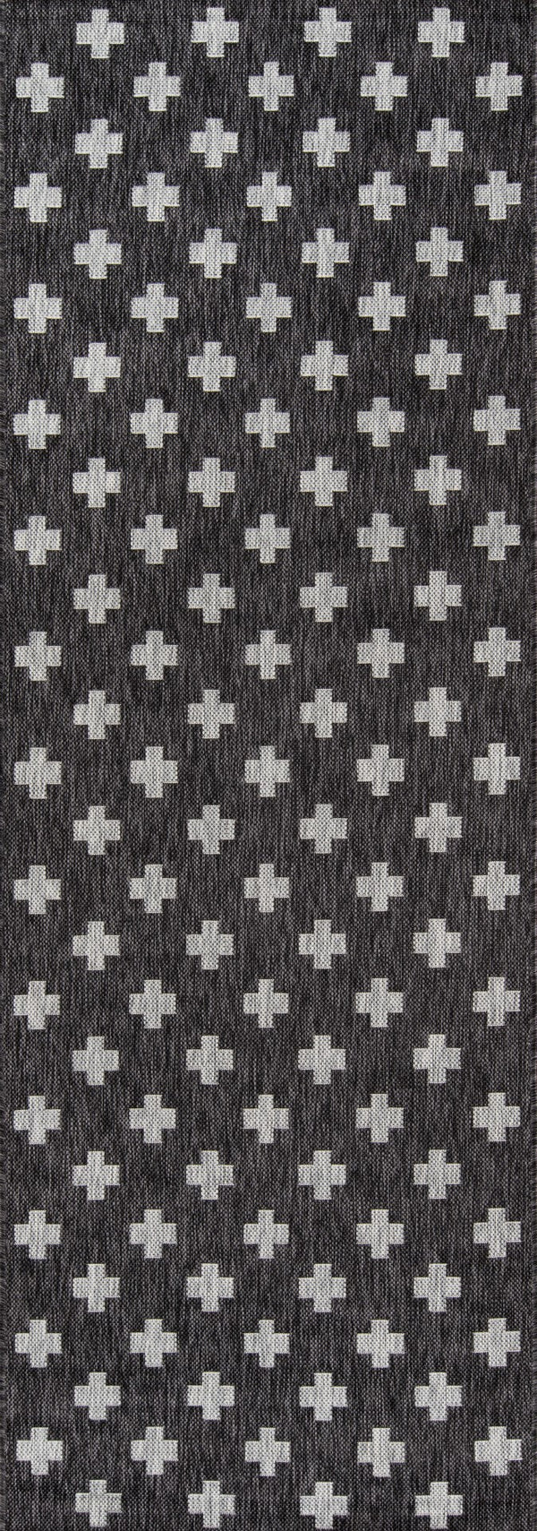 Momeni Novogratz Villa VI-01 Machine Made Contemporary Geometric Indoor/Outdoor Area Rug Charcoal 9'3" x 12'6" VILLAVI-01CHR93C6