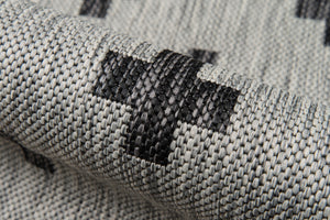 Momeni Novogratz Villa VI-01 Machine Made Contemporary Geometric Indoor/Outdoor Area Rug Grey 9'3" x 12'6" VILLAVI-01GRY93C6