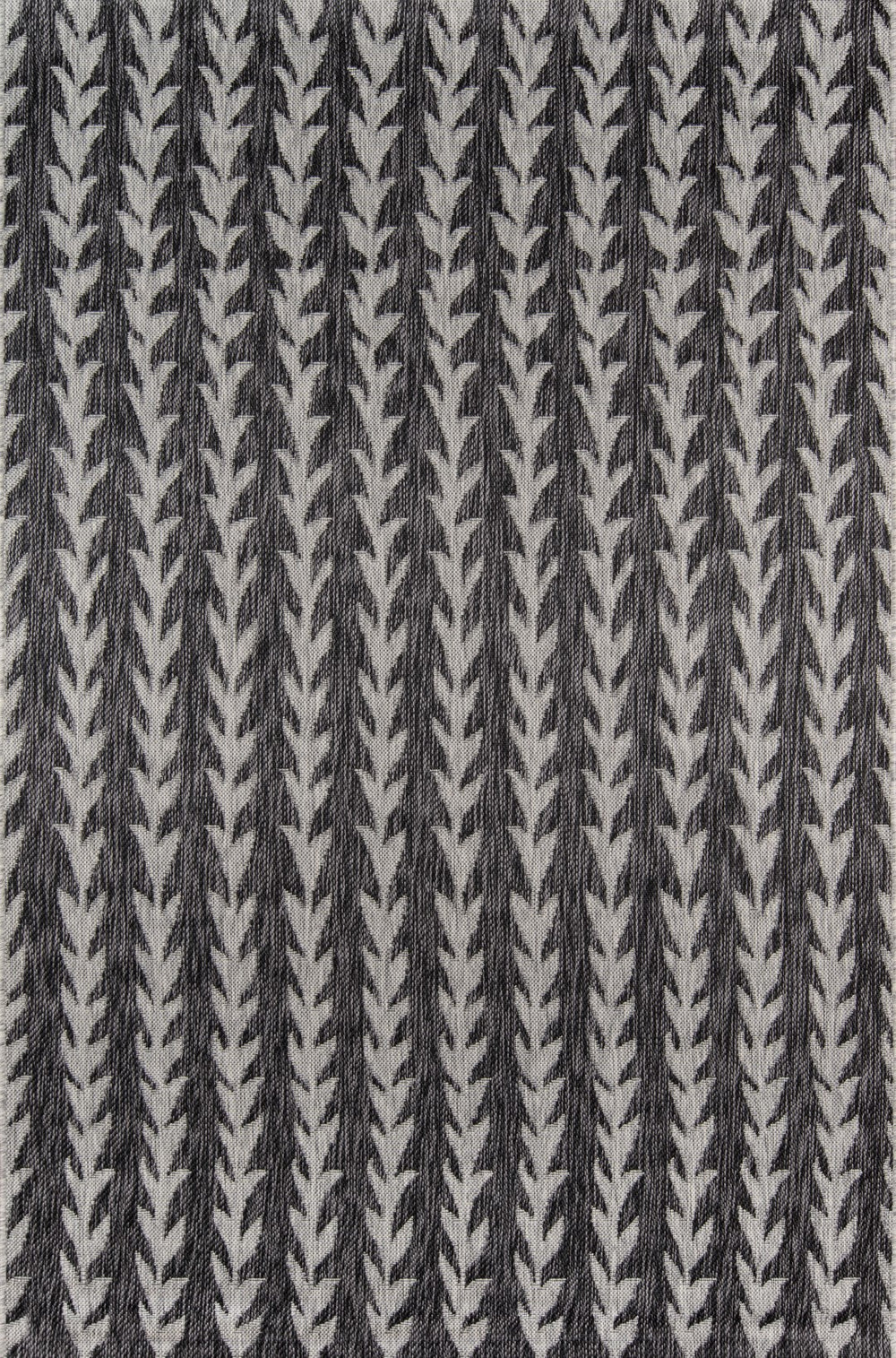 Momeni Novogratz Villa VI-02 Machine Made Contemporary Striped Indoor/Outdoor Area Rug Charcoal 9'3" x 12'6" VILLAVI-02CHR93C6