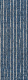 Momeni Novogratz Villa VI-03 Machine Made Contemporary Striped Indoor/Outdoor Area Rug Blue 9'3" x 12'6" VILLAVI-03BLU93C6