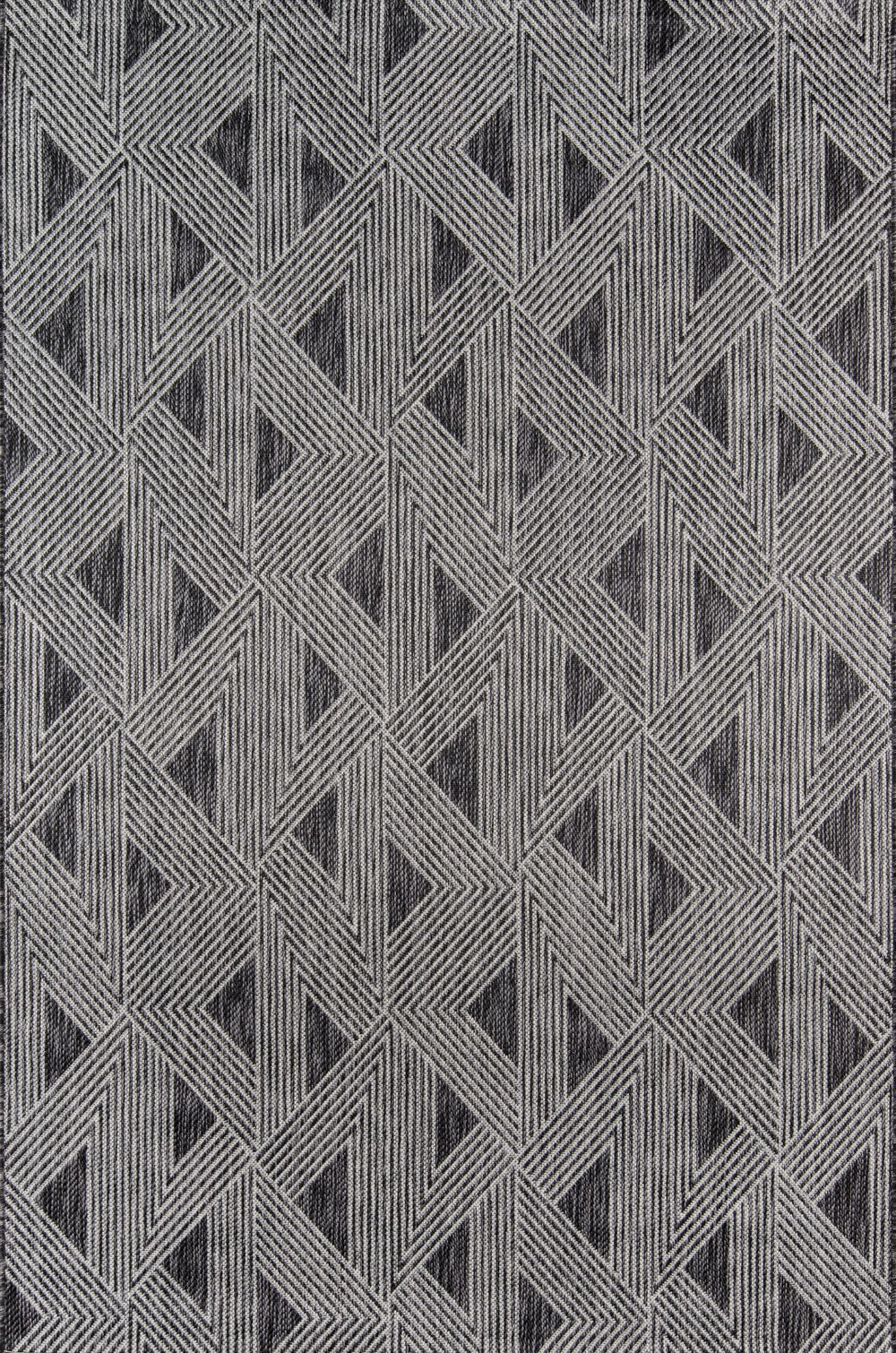 Momeni Novogratz Villa VI-06 Machine Made Contemporary Geometric Indoor/Outdoor Area Rug Charcoal 9'3" x 12'6" VILLAVI-06CHR93C6