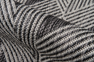 Momeni Novogratz Villa VI-06 Machine Made Contemporary Geometric Indoor/Outdoor Area Rug Charcoal 9'3" x 12'6" VILLAVI-06CHR93C6