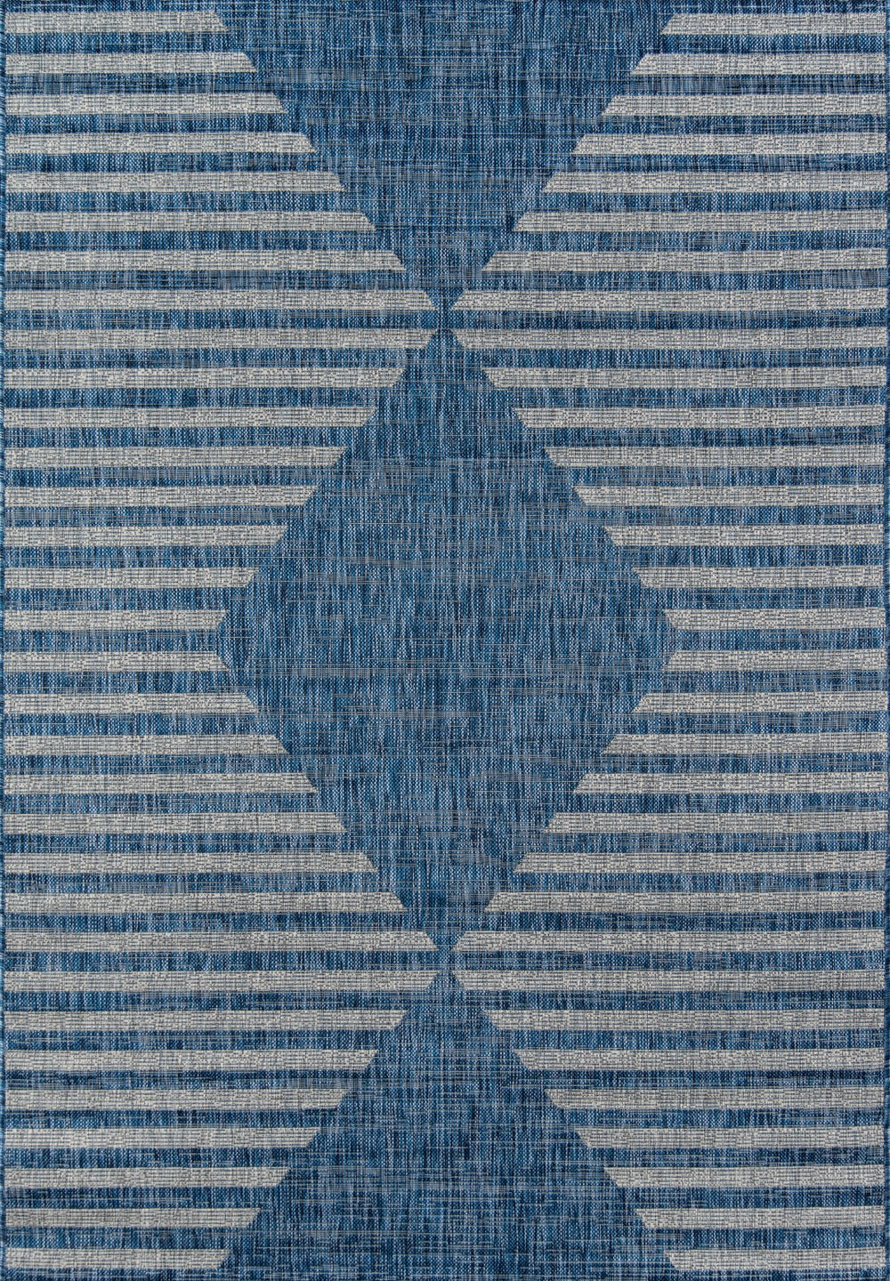 Momeni Novogratz Villa VI-07 Machine Made Contemporary Geometric Indoor/Outdoor Area Rug Blue 9'3" x 12'6" VILLAVI-07BLU93C6