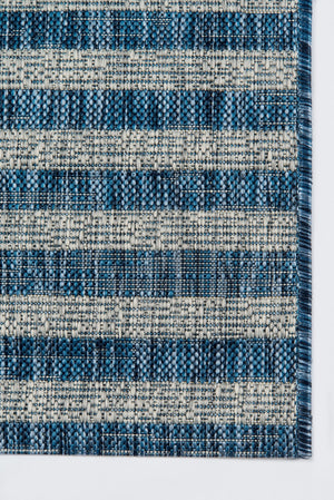 Momeni Novogratz Villa VI-07 Machine Made Contemporary Geometric Indoor/Outdoor Area Rug Blue 9'3" x 12'6" VILLAVI-07BLU93C6