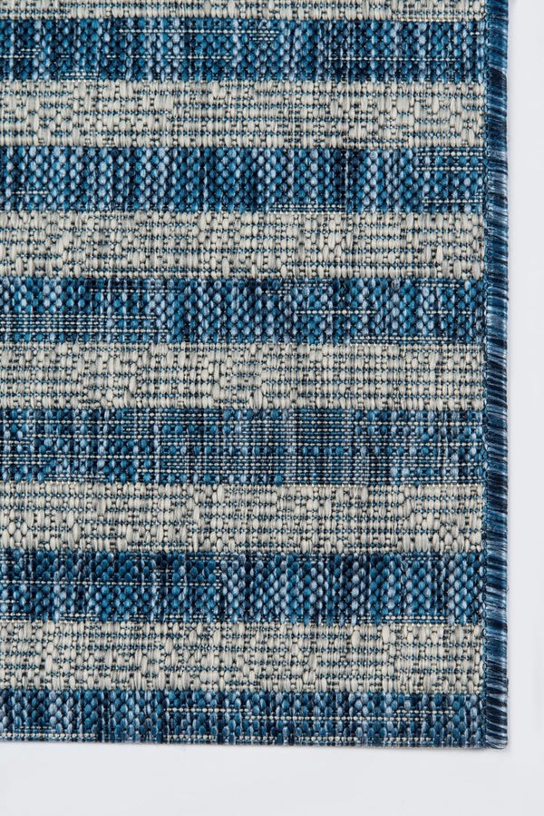 Momeni Novogratz Villa VI-07 Machine Made Contemporary Geometric Indoor/Outdoor Area Rug Blue 9'3" x 12'6" VILLAVI-07BLU93C6