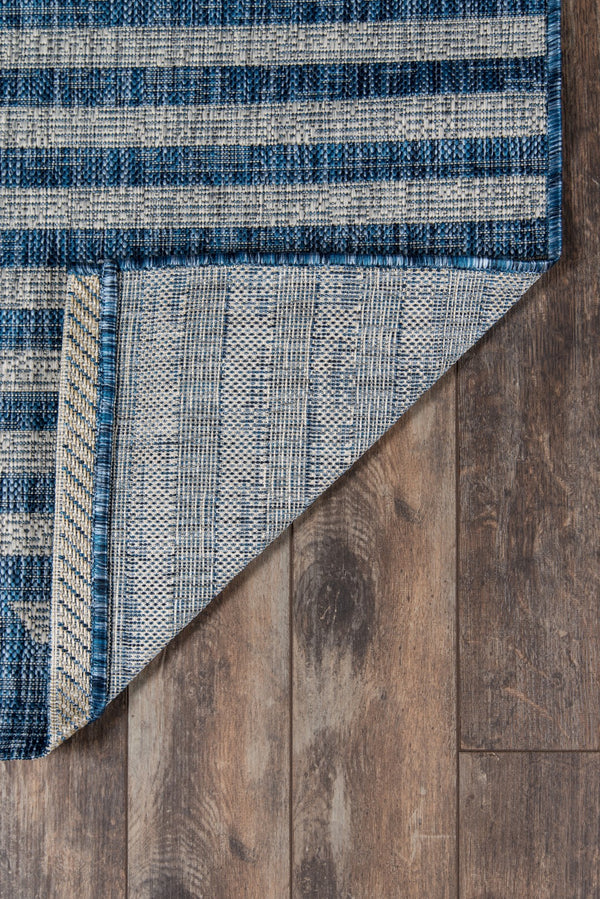 Momeni Novogratz Villa VI-07 Machine Made Contemporary Geometric Indoor/Outdoor Area Rug Blue 9'3" x 12'6" VILLAVI-07BLU93C6