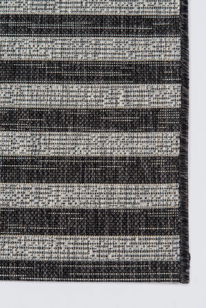 Momeni Novogratz Villa VI-07 Machine Made Contemporary Geometric Indoor/Outdoor Area Rug Charcoal 9'3" x 12'6" VILLAVI-07CHR93C6
