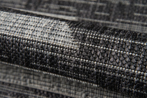 Momeni Novogratz Villa VI-07 Machine Made Contemporary Geometric Indoor/Outdoor Area Rug Charcoal 9'3" x 12'6" VILLAVI-07CHR93C6