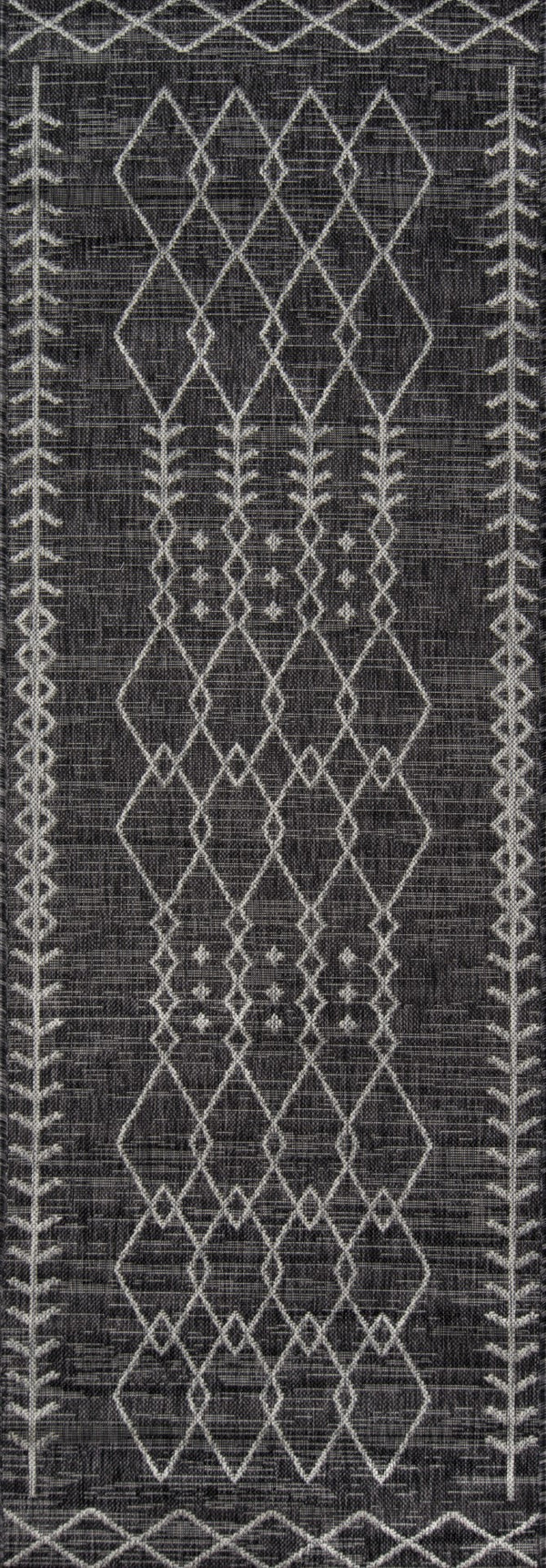 Momeni Novogratz Villa VI-08 Machine Made Contemporary Geometric Indoor/Outdoor Area Rug Charcoal 9'3" x 12'6" VILLAVI-08CHR93C6