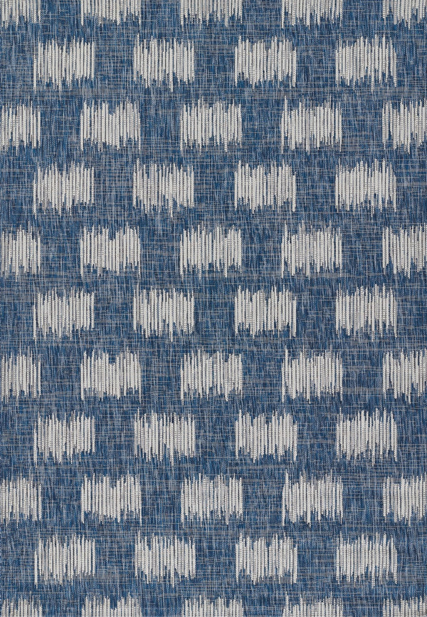 Momeni Novogratz Villa VI-12 Machine Made Transitional Geometric Indoor/Outdoor Area Rug Blue 9'3" x 12'6" VILLAVI-12BLU93C6