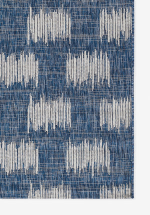 Momeni Novogratz Villa VI-12 Machine Made Transitional Geometric Indoor/Outdoor Area Rug Blue 9'3" x 12'6" VILLAVI-12BLU93C6