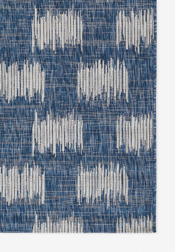 Momeni Novogratz Villa VI-12 Machine Made Transitional Geometric Indoor/Outdoor Area Rug Blue 9'3" x 12'6" VILLAVI-12BLU93C6