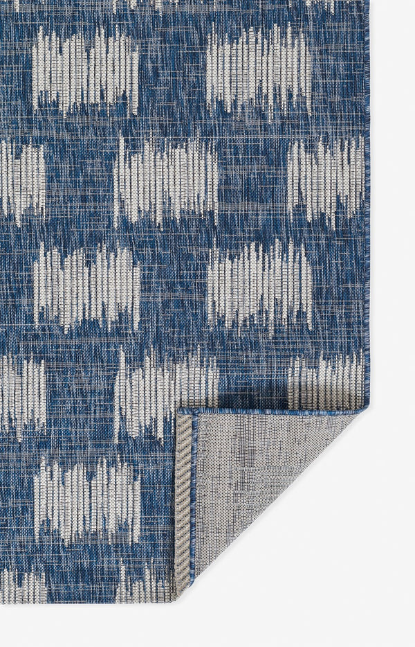 Momeni Novogratz Villa VI-12 Machine Made Transitional Geometric Indoor/Outdoor Area Rug Blue 9'3" x 12'6" VILLAVI-12BLU93C6