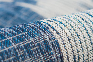 Momeni Novogratz Villa VI-12 Machine Made Transitional Geometric Indoor/Outdoor Area Rug Blue 9'3" x 12'6" VILLAVI-12BLU93C6