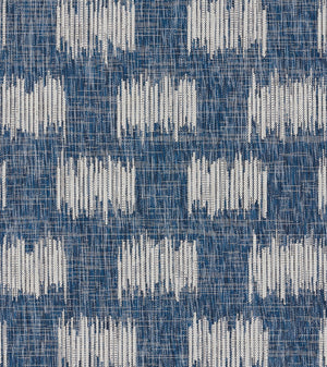 Momeni Novogratz Villa VI-12 Machine Made Transitional Geometric Indoor/Outdoor Area Rug Blue 9'3" x 12'6" VILLAVI-12BLU93C6