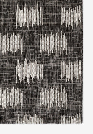 Momeni Novogratz Villa VI-12 Machine Made Transitional Geometric Indoor/Outdoor Area Rug Charcoal 9'3" x 12'6" VILLAVI-12CHR93C6