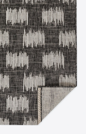 Momeni Novogratz Villa VI-12 Machine Made Transitional Geometric Indoor/Outdoor Area Rug Charcoal 9'3" x 12'6" VILLAVI-12CHR93C6
